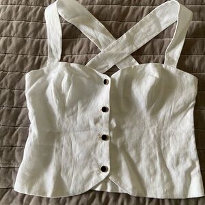 Reformation White Button-Up Top